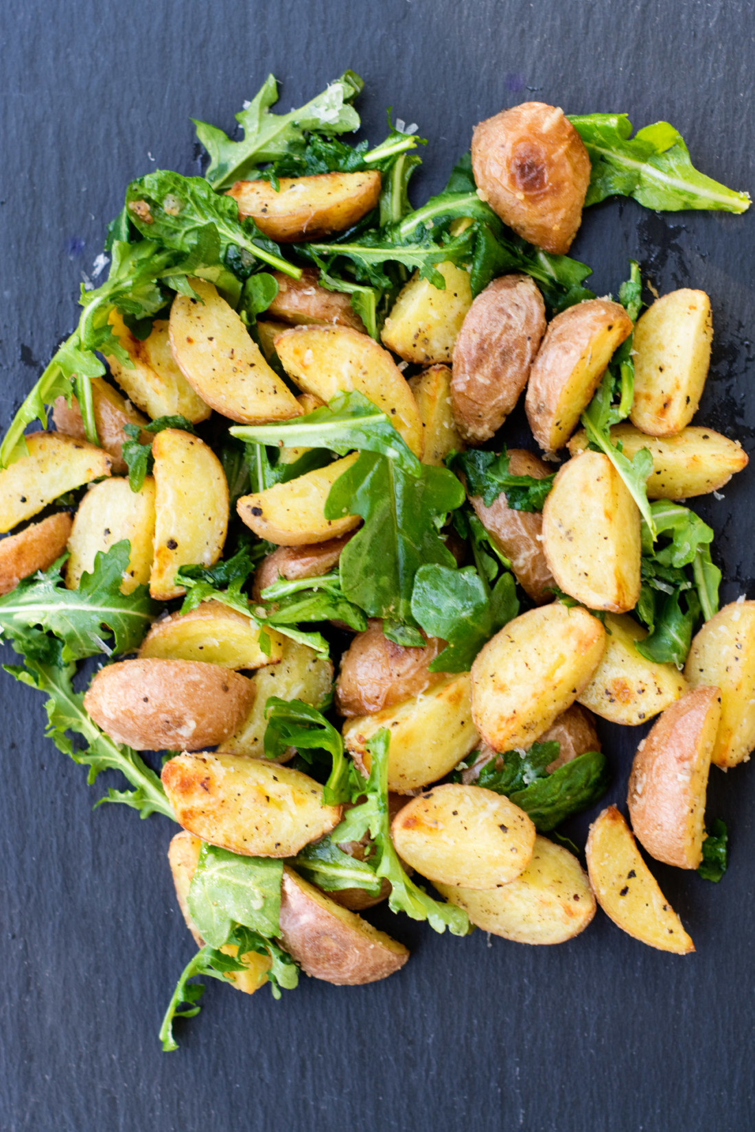 Roasted Potatoes With Arugula And Parmesan Cook Like A Champion