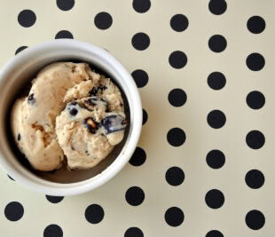 Peanut Butter Ice Cream with Chocolate Covered Peanuts