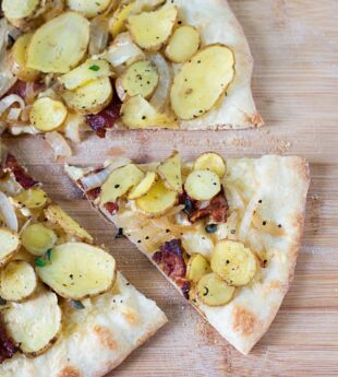 Potato, Bacon and Caramelized Onion Pizza