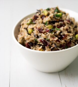 Wild Rice Pilaf with Cranberries and Pistachios