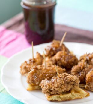 Fried Chicken and Waffles with Maple Butter Syrup