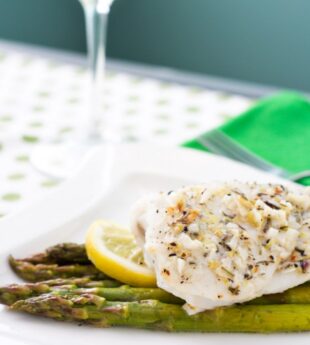 Foil Baked Fish with Lemon and Asparagus