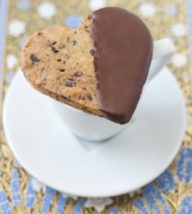 Chocolate-Dipped Espresso Shortbread Cookies