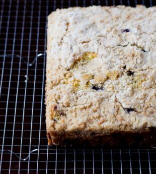 Blueberry Cornmeal Butter Cake