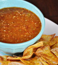 Chipotle Salsa with Pan-Roasted Tomatillos