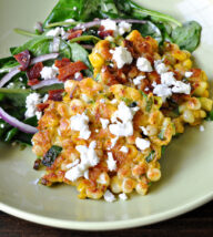 Corn Cakes with Goat Cheese