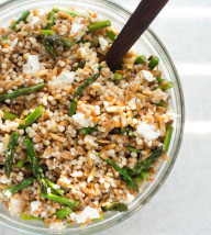 Spring Grain Salad with Asparagus and Goat Cheese