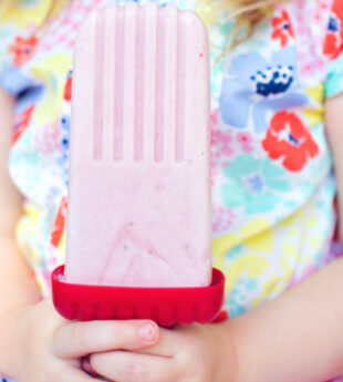 Strawberry Coconut Popsicles