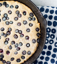 Skillet Blueberry Oven Pancake