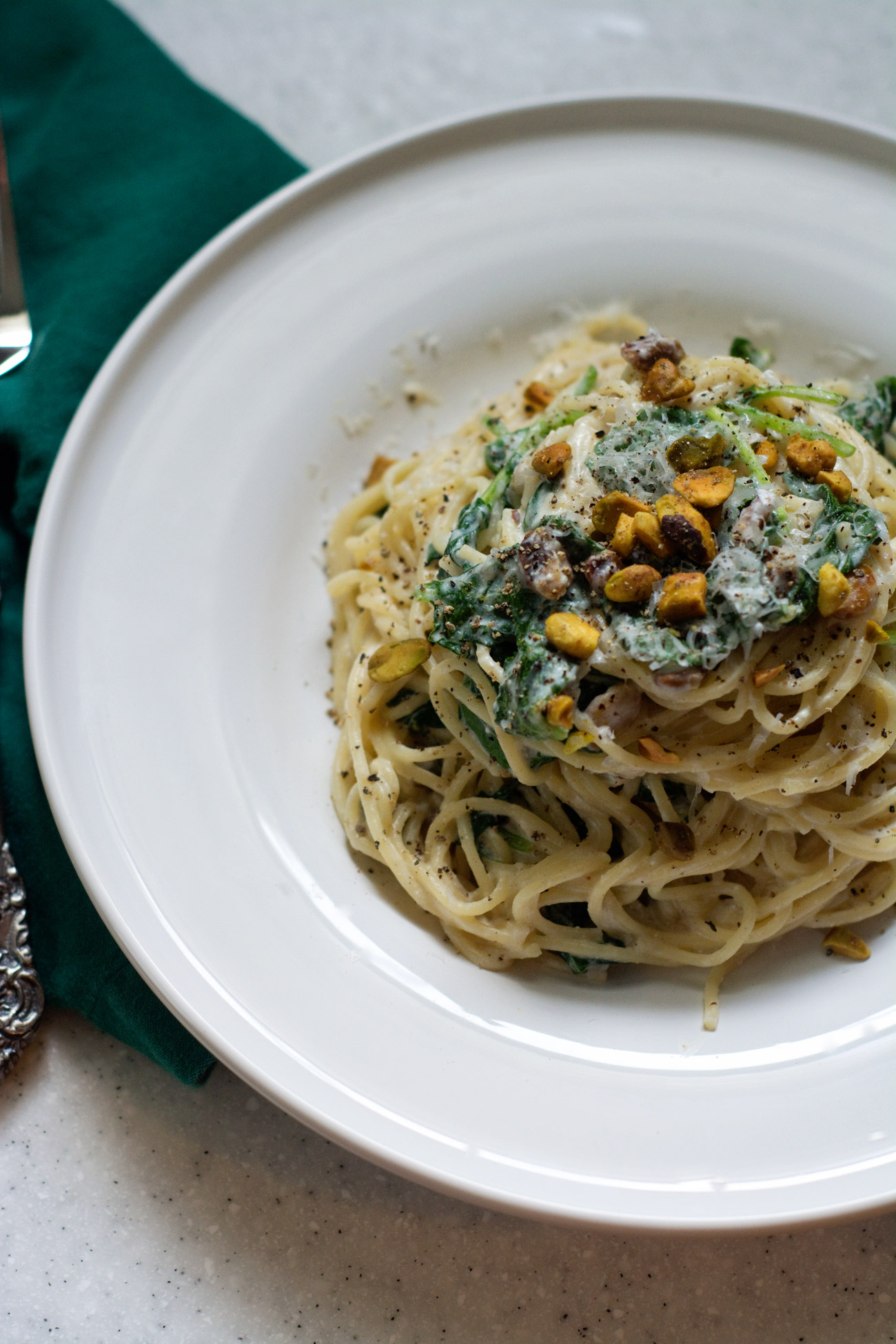 creamy ricotta kale pasta | cooklikeachampion.com