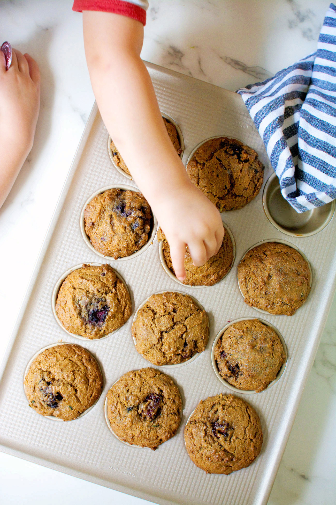 blackberry bran zucchini muffins | cooklikeachampion.com #OXOBetter #oxogoodcookies
