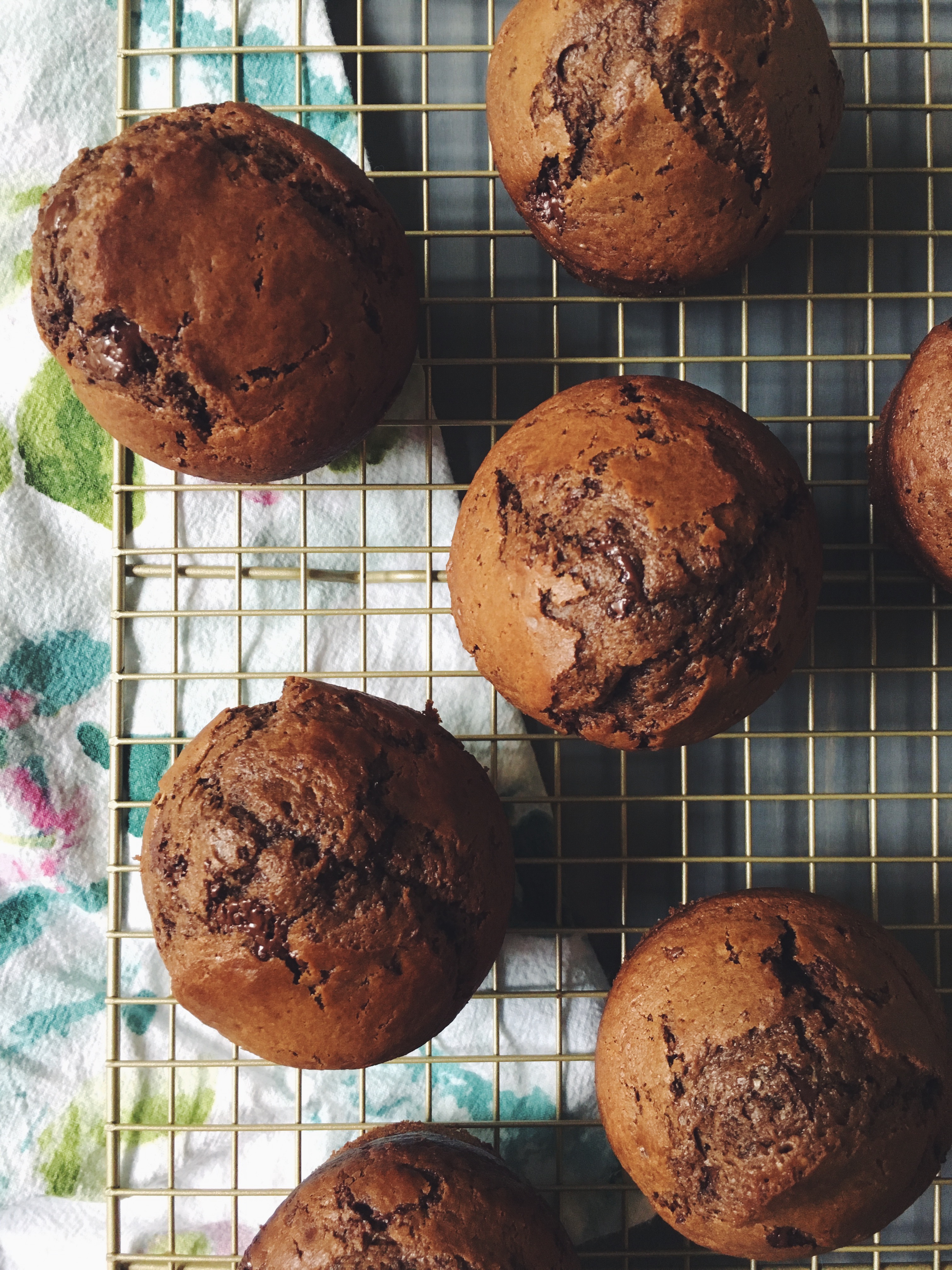 Bakery Style Chocolate Muffins {No-Mixer} - Overtime Cook