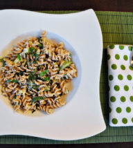 Fusilli with Zucchini and Goat Cheese